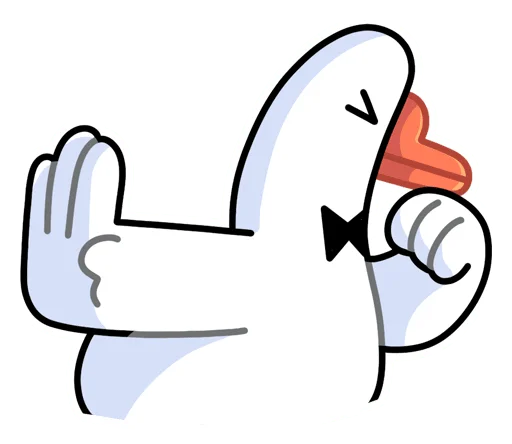 Стикер Гусь - за мат кусь без надписей!