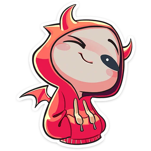 Стикер Нимб и рожки