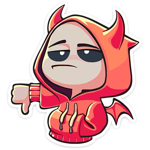 Стикер Нимб и рожки