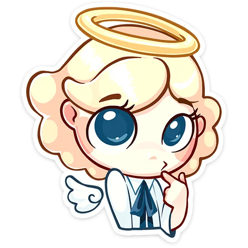 Стикер Нимб и рожки