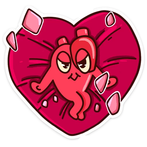 Стикер Heart and Brain