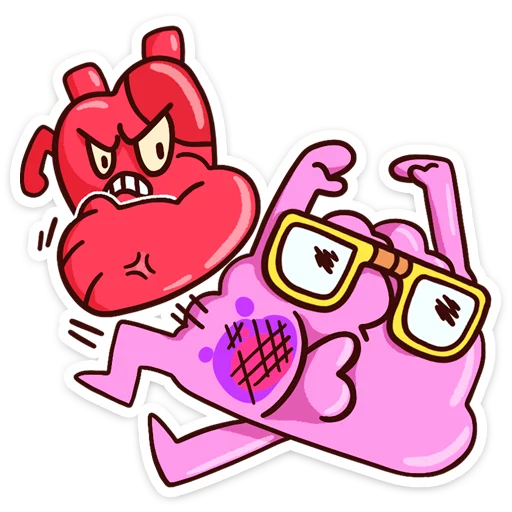 Стикер Heart and Brain