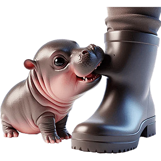 Стикер Бегемотик