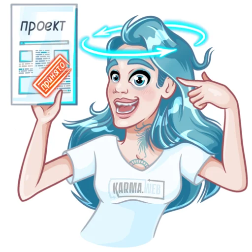 Стикер КАРМА-girl