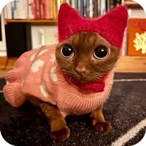 Стикер киски и собачки