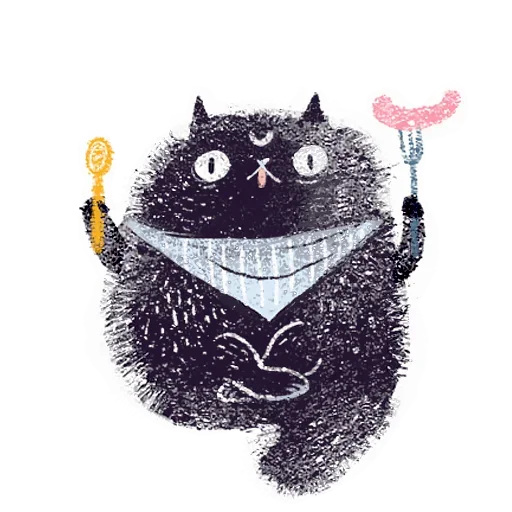 Стикер Кот Черныш