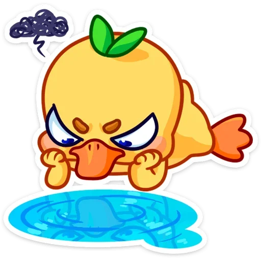 Стикер Утенок Кряк