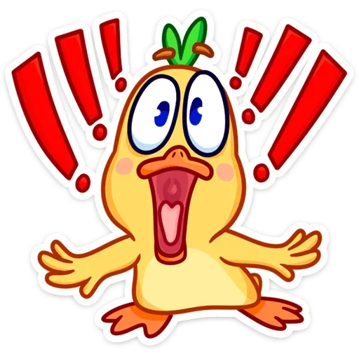 Стикер Утенок Кряк