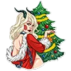 Эмодзи lady krampus