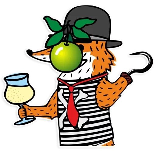 Стикер Лис-пират