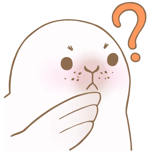 Стикер Little white seal