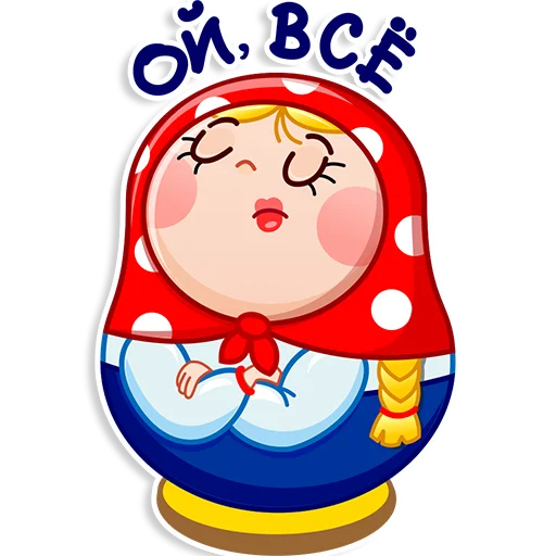Стикер Матрёшка