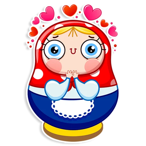 Стикер Матрёшка