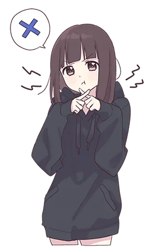 Стикер menhera chan big