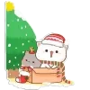 Эмодзи Xmas Mochi cats