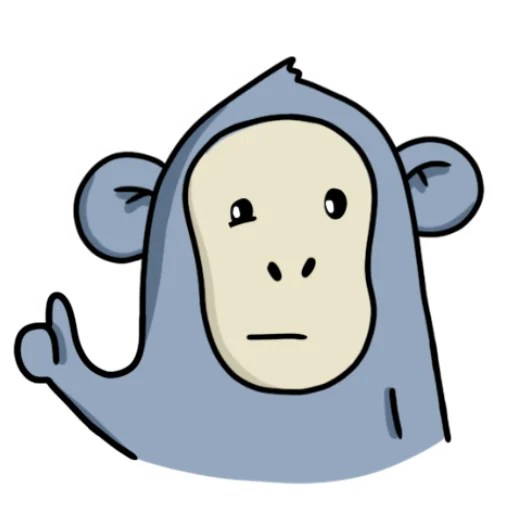 Стикер Обезьянка Mono