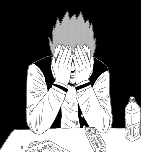 Стикер mob psycho 100 manga