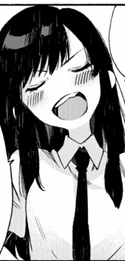 Стикер ЧБ тянки