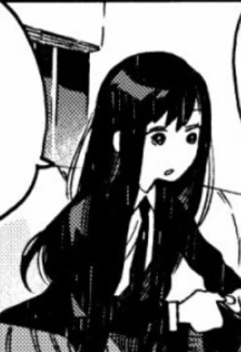 Стикер ЧБ тянки