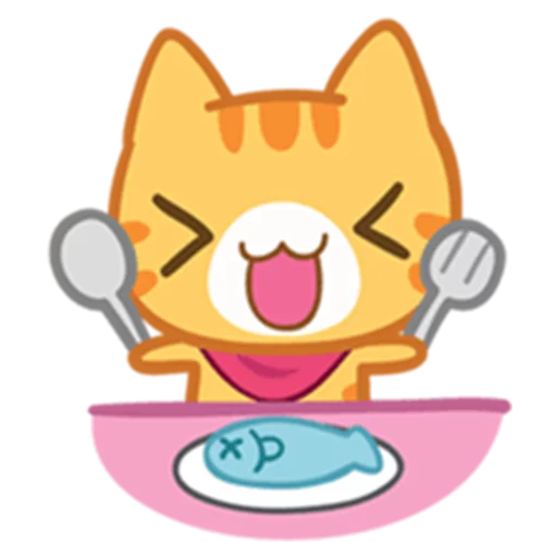 Стикер What does the cat say ... Meow