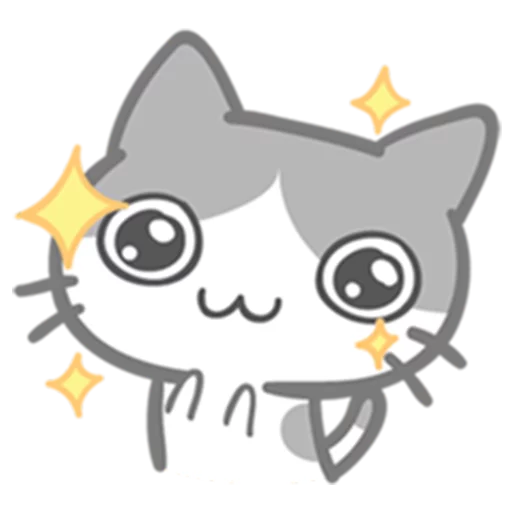 Стикер What does the cat say ... Meow