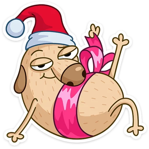 Стикер Новогодний Дигги