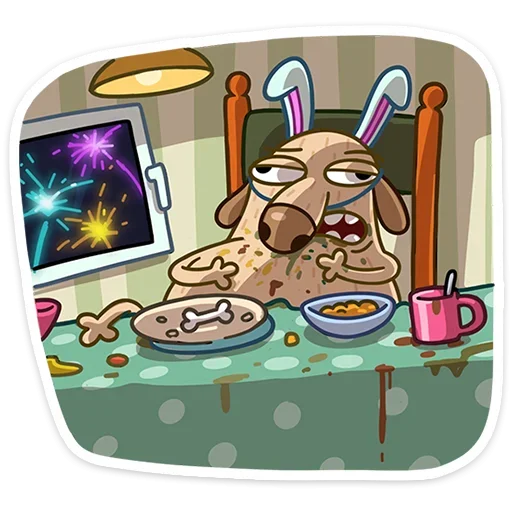 Стикер Новогодний Дигги