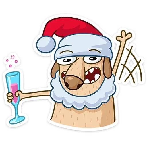 Стикер Новогодний Дигги