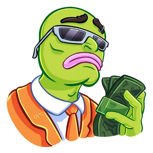 Стикер Pepe BTC