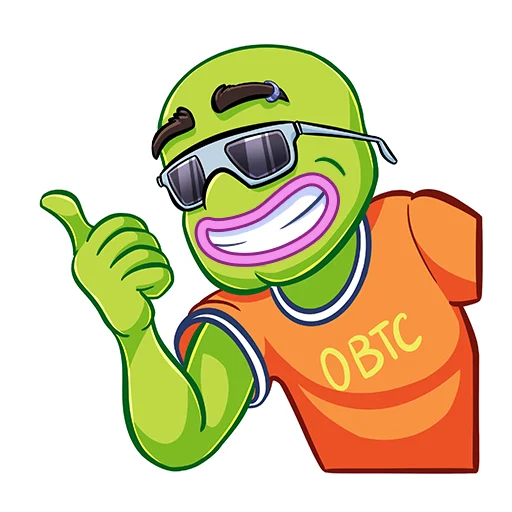 Стикер Pepe BTC