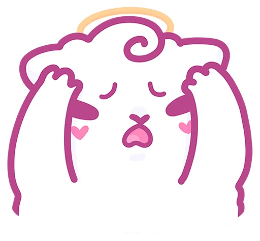 Стикер Ангелок и Чертенок без надписей