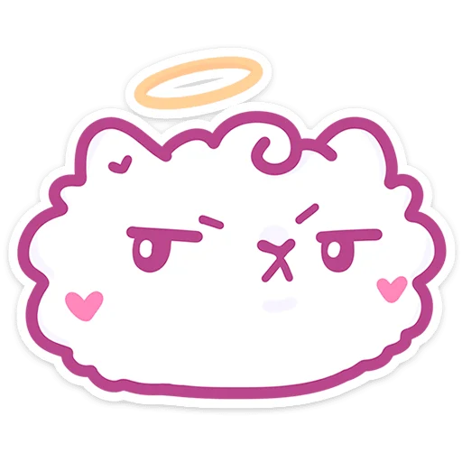 Стикер Ангелок и Чертенок без надписей