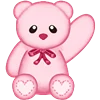 Эмодзи розовый мишка