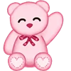 Эмодзи розовый мишка