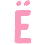 Эмодзи Розовый шрифт