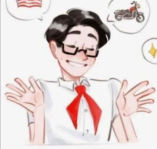 Стикер Лето в пионерском галстуке