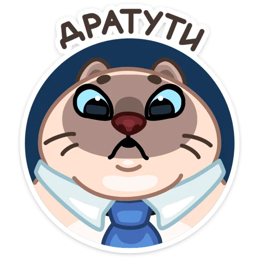 Стикер Котик Плюш