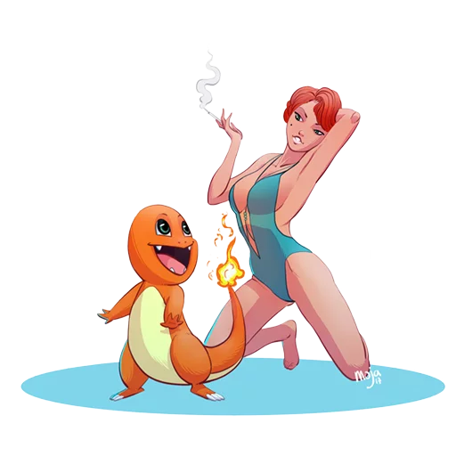 Стикер Girls&Pokemon