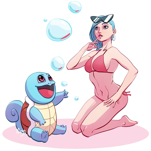 Стикер Girls&Pokemon