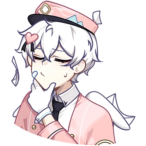 Стикер Почтальоны Любви Ивэлтин и Юшио Без Текста