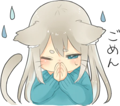 Стикер Nekomimikko's yuruhuwa