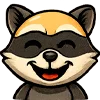 Эмодзи енот Андрей