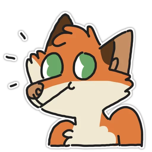 Стикер Rainbow Fox