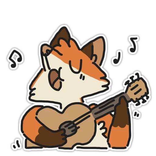 Стикер Rainbow Fox