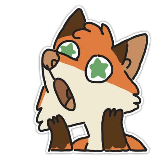 Стикер Rainbow Fox