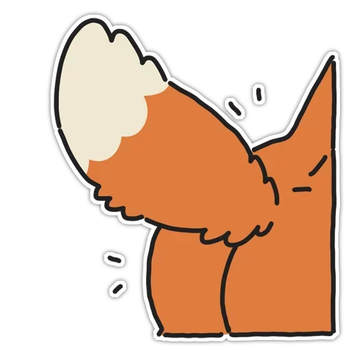 Стикер Rainbow Fox