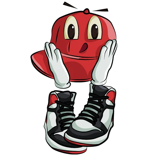 Стикер Моя Бейсболка Красная