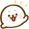 Эмодзи fluffy baby seal