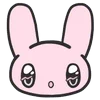 Эмодзи pink usagi ♡ by GIGM777 (line)