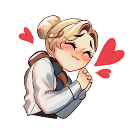 Стикер Ученая и Кошка